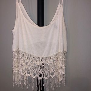White tank with detailed bottom